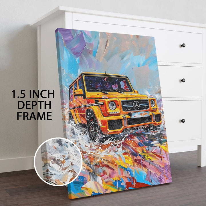 G-Wagon Thunder Wall Art Painting, HD Canvas Print, Framed, Ready to Hang. (POMWA207)