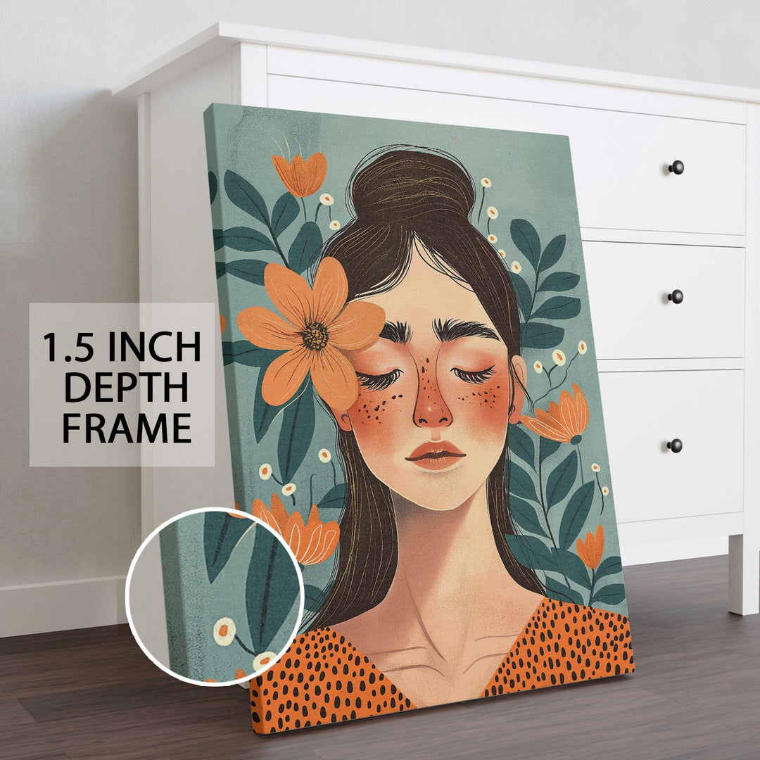 Boho and Chic Art Canvas Gallery Wrap Painting | Eclectic Modern Art Theme (BOWA24)