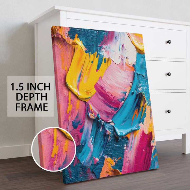 Energetic Strokes Wall Art Painting, HD Canvas Print, Framed, Ready to Hang. (ABMWA80)