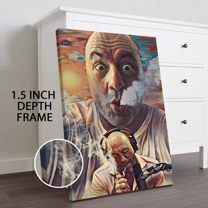 Smoke & Thoughts – Bold Artistic Portrait Wall Art, HD Canvas Print, Framed, Ready to Hang. (POMWA330)