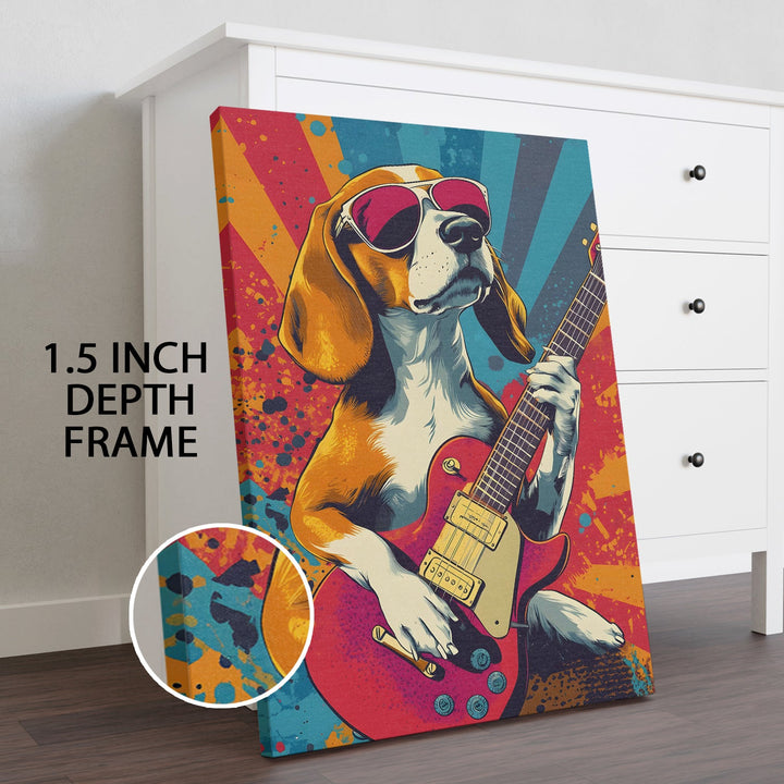 Rockstar Vibes Only Wall Art Painting, HD Canvas Print, Framed, Ready to Hang. (POMWA295)