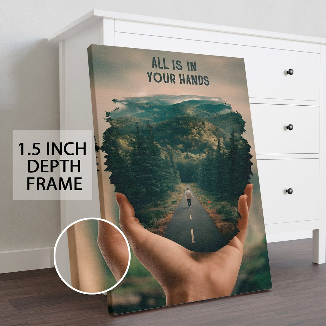 Destiny in Your Hands Wall Art Painting, HD Canvas Print, Framed, Ready to Hang. (ABMWA98)