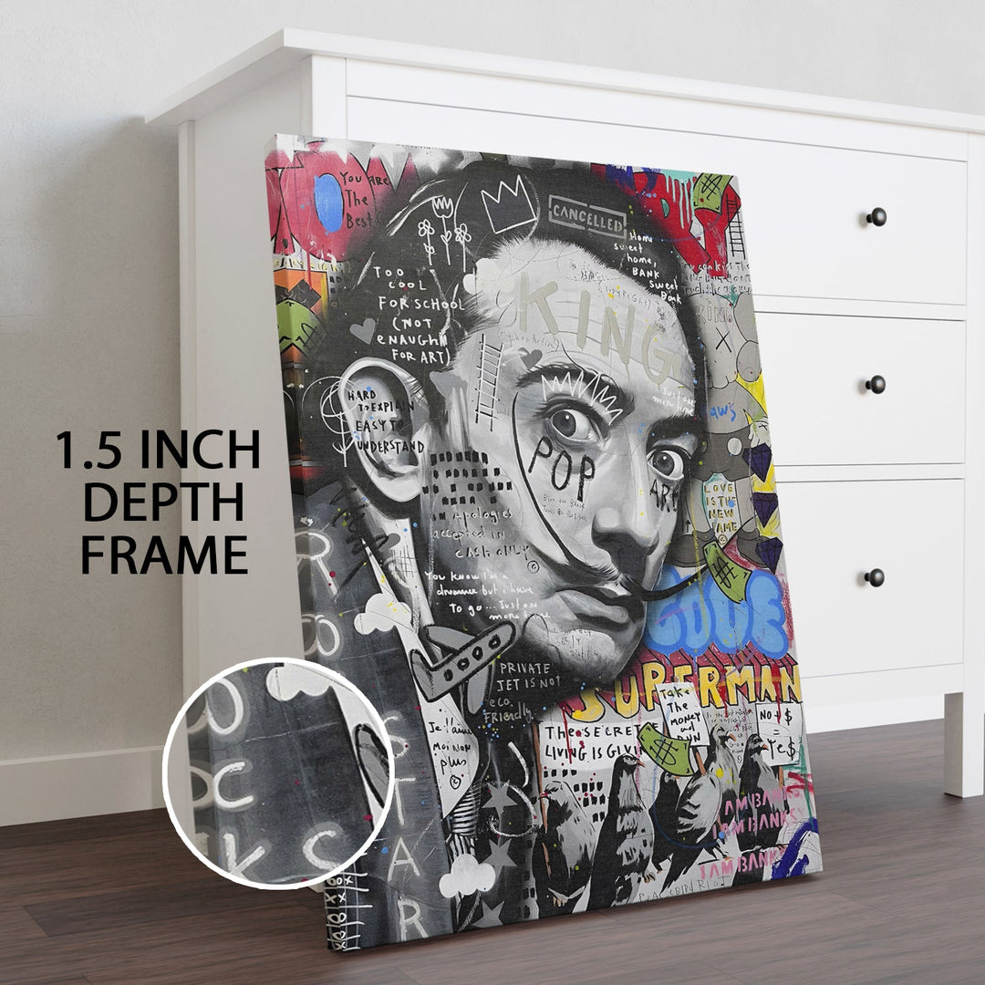 Dalí Rewired Wall Art Painting, HD Canvas Print, Framed, Ready to Hang. (POMWA271)