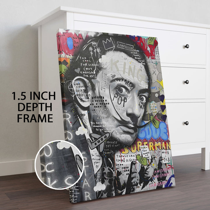 Dalí Rewired Wall Art Painting, HD Canvas Print, Framed, Ready to Hang. (POMWA271)
