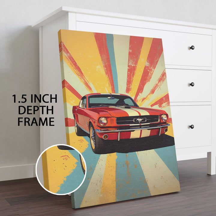 Sunburst Speed Wall Art Painting, HD Canvas Print, Framed, Ready to Hang. (POMWA217)