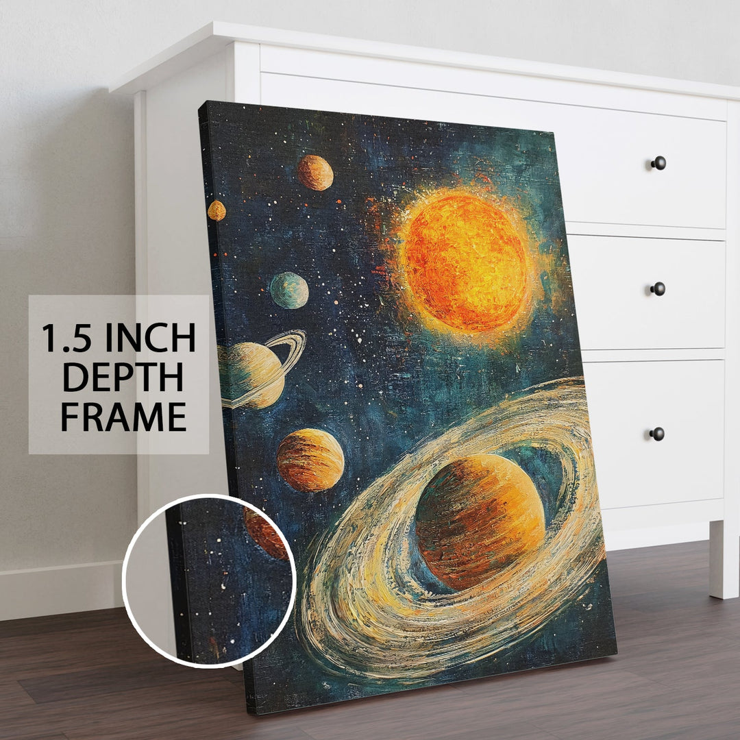 Abstract Space Wall Art Painting, HD Canvas Print, Framed, Ready to Hang. (ABMWA97)