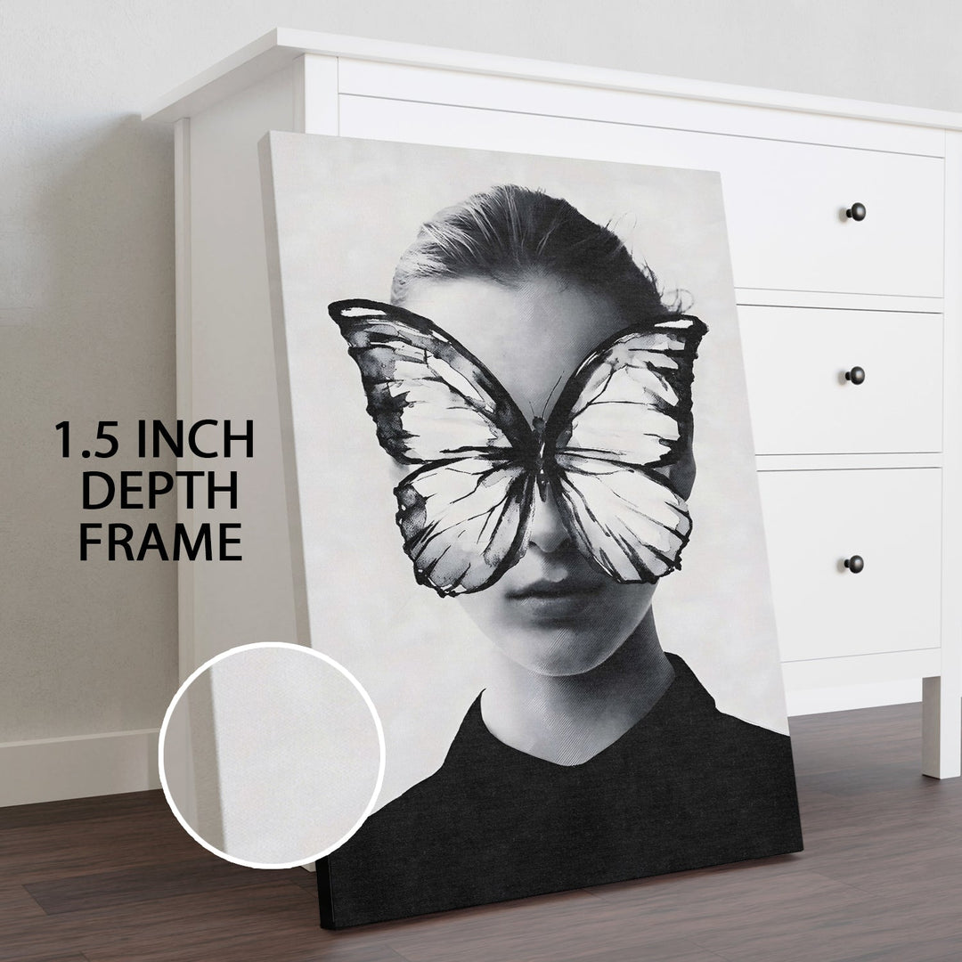 Butterfly Vision Wall Art Painting, HD Canvas Print, Framed, Ready to Hang. (ABMWA137)