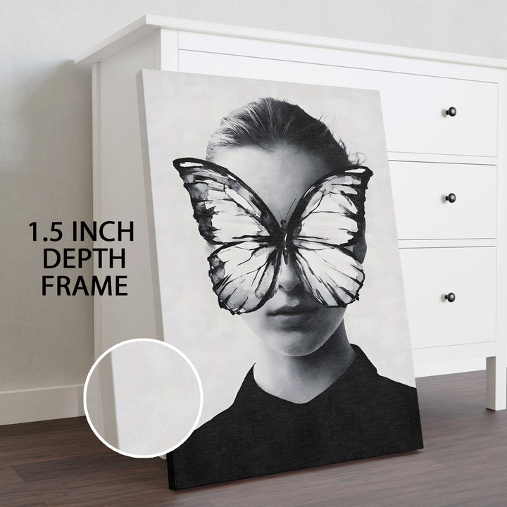 Butterfly Vision Wall Art Painting, HD Canvas Print, Framed, Ready to Hang. (ABMWA137)