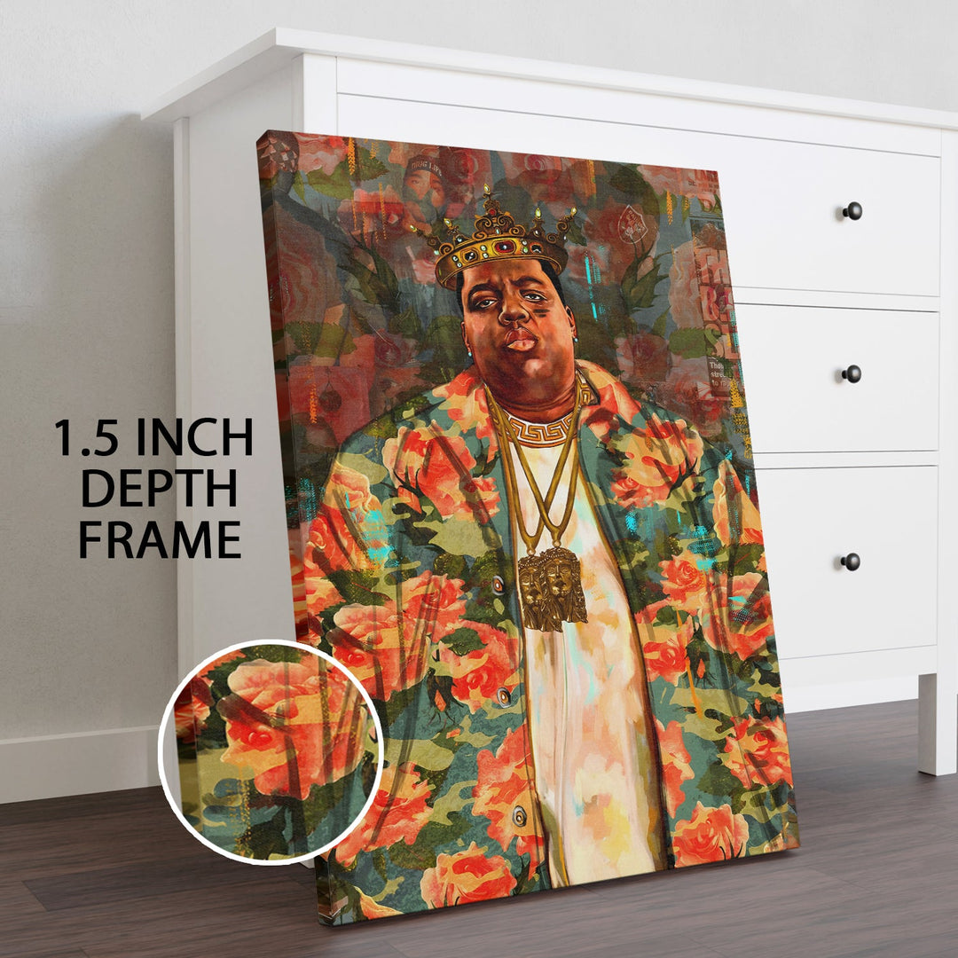 Floral Royalty – Urban Hip-Hop Portrait  Wall Art, HD Canvas Print, Framed, Ready to Hang. (POMWA332)
