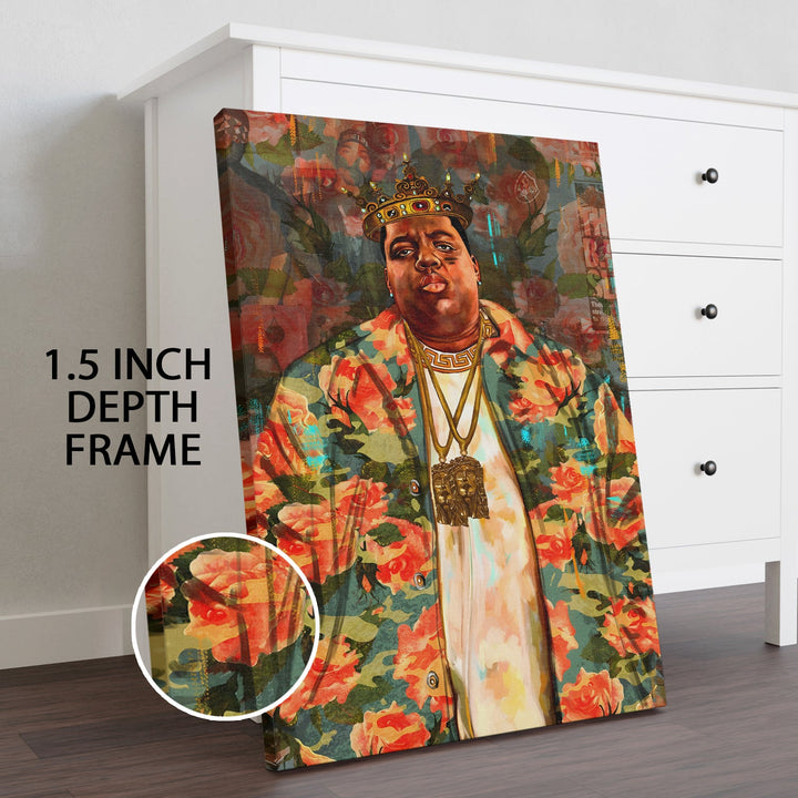 Floral Royalty – Urban Hip-Hop Portrait  Wall Art, HD Canvas Print, Framed, Ready to Hang. (POMWA332)