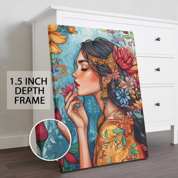 The Blooming Soul Wall Art Painting, HD Canvas Print, Framed, Ready to Hang. (BOMWA83)
