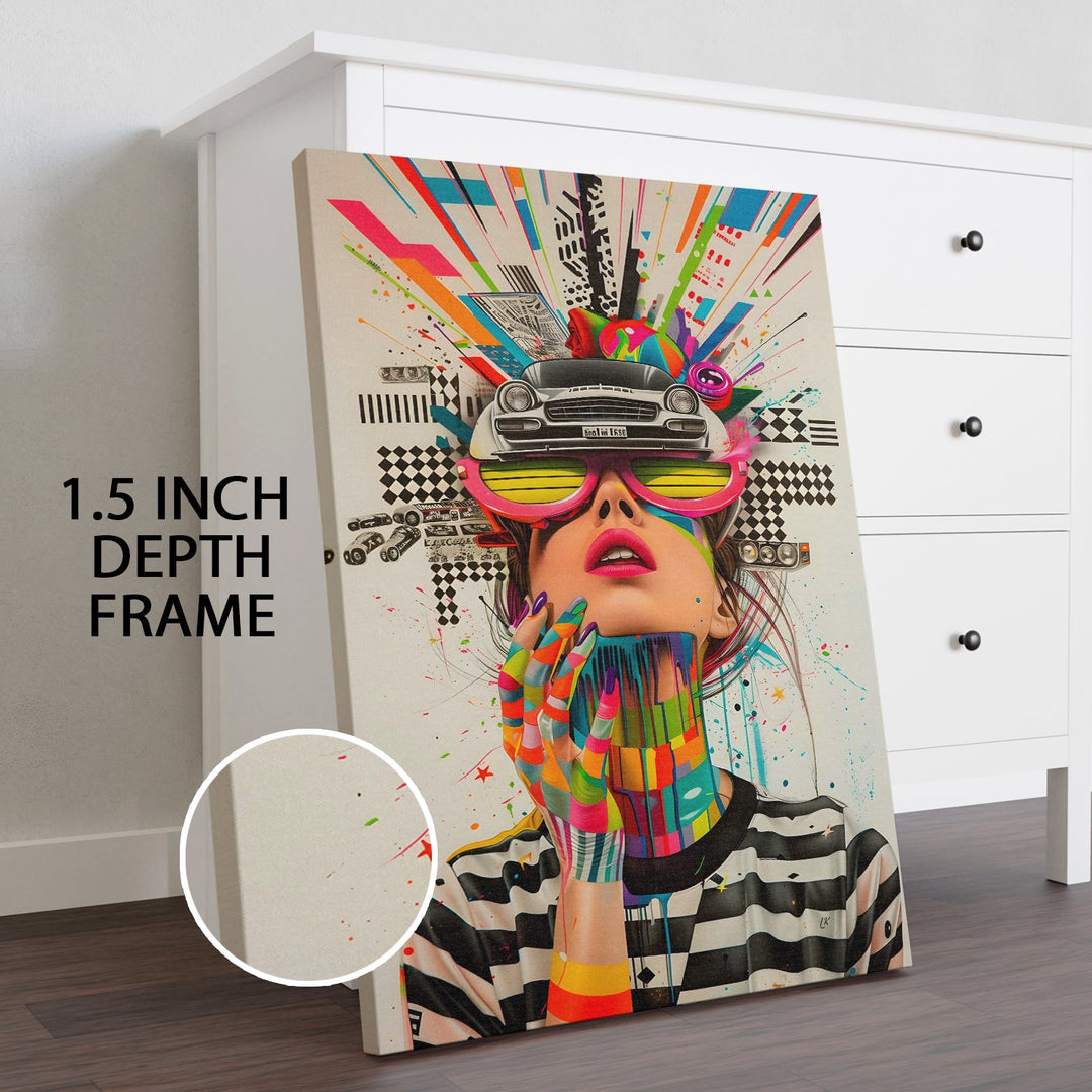 Styled in Chaos Wall Art Painting, HD Canvas Print, Framed, Ready to Hang. (POMWA248)