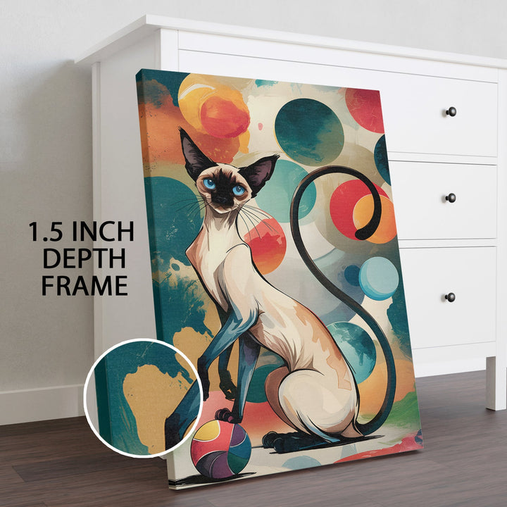 Whiskers in Wonderland Wall Art Painting, HD Canvas Print, Framed, Ready to Hang. (ABMWA105)