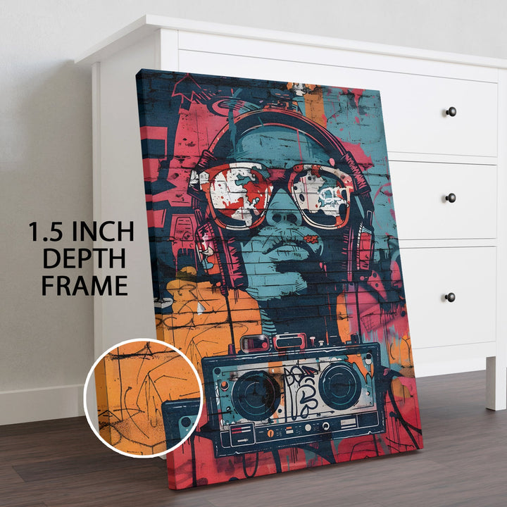 Old School Flow Wall Art Painting, HD Canvas Print, Framed, Ready to Hang. (POMWA274)
