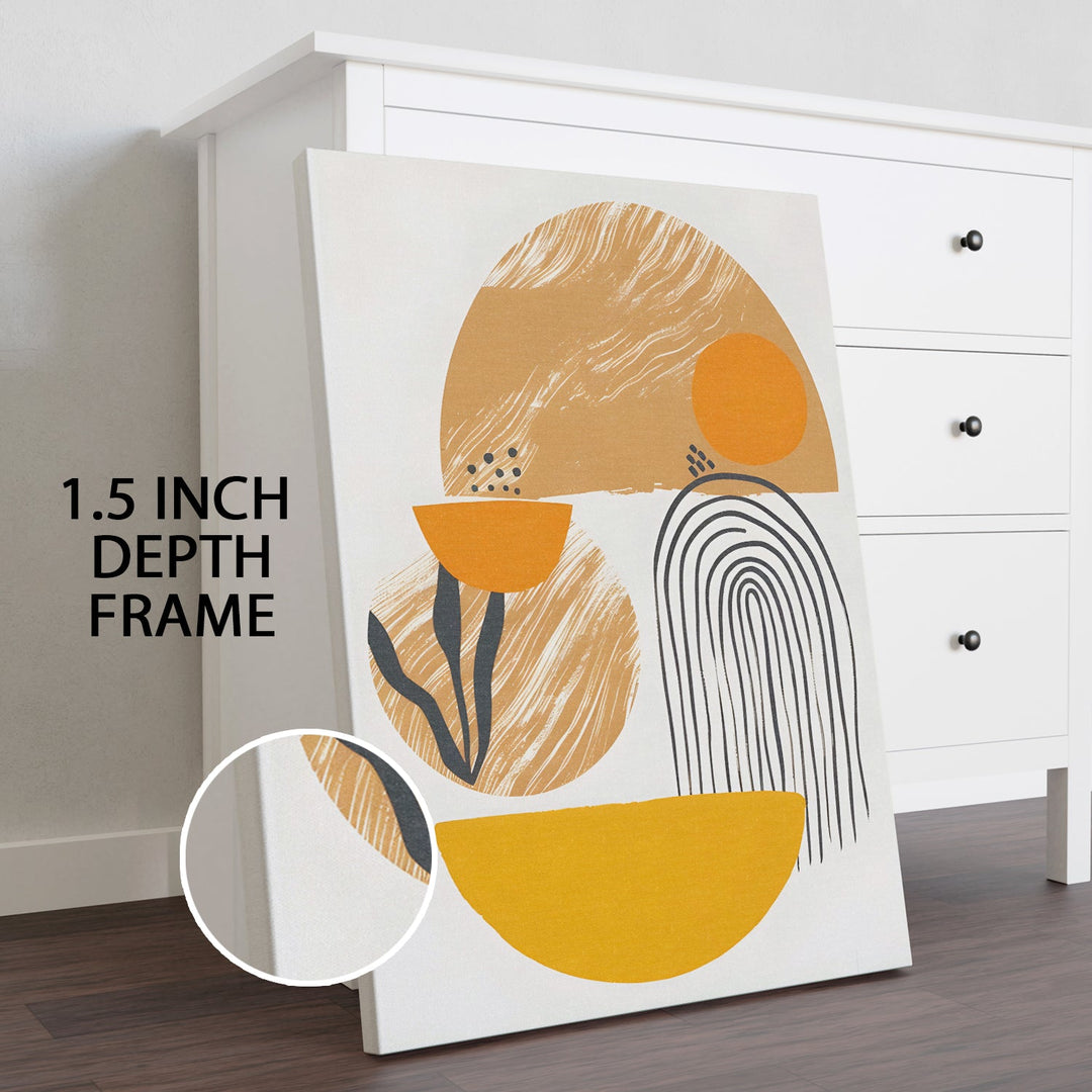 Golden Balance Wall Art Painting, HD Canvas Print, Framed, Ready to Hang. (POMWA195)