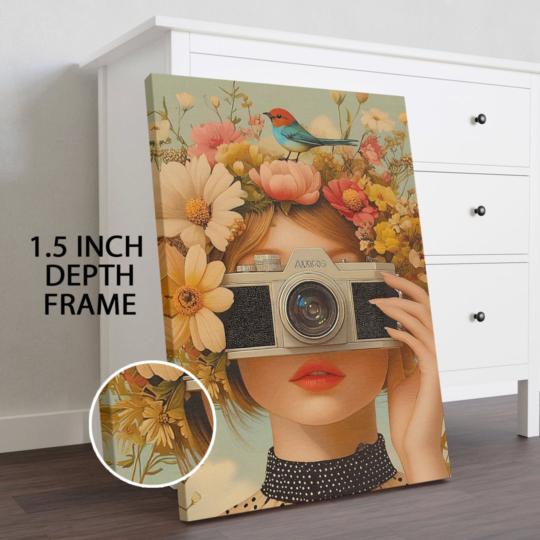Captured in Bloom Wall Art Painting, HD Canvas Print, Framed, Ready to Hang. (POMWA234)