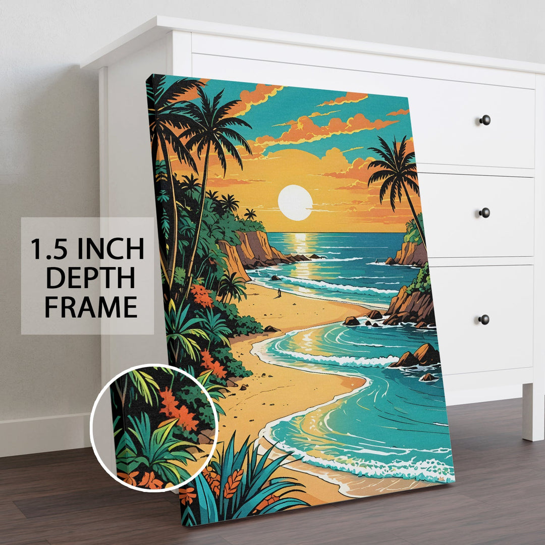 Waves of Peace Wall Art Painting, HD Canvas Print, Framed, Ready to Hang. (AMWA52)