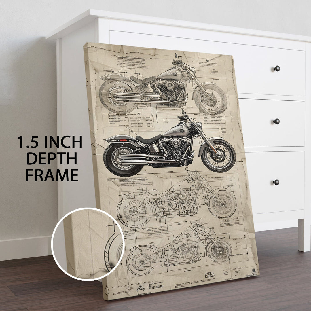 Ride in Detail Wall Art Painting, HD Canvas Print, Framed, Ready to Hang. (POMWA210)
