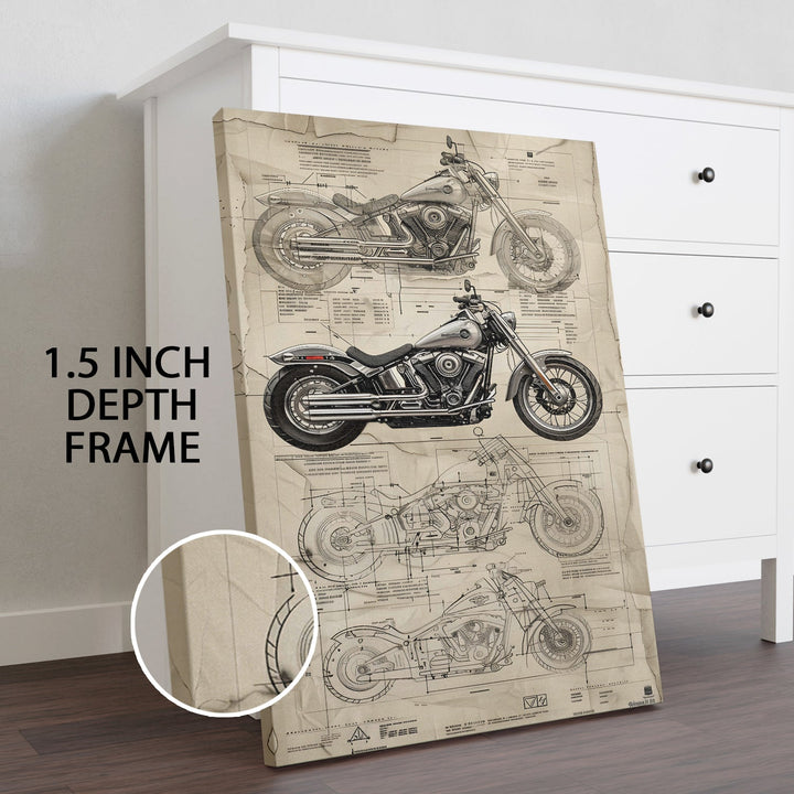 Ride in Detail Wall Art Painting, HD Canvas Print, Framed, Ready to Hang. (POMWA210)