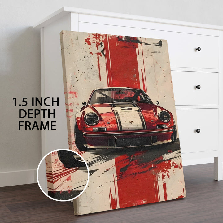Porsche Tribute Wall Art Painting, HD Canvas Print, Framed, Ready to Hang. (POMWA220)