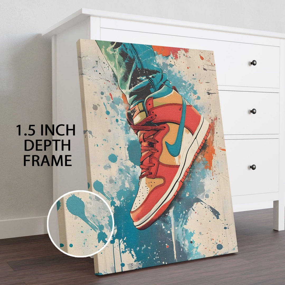 Graffiti Sole Wall Art Painting, HD Canvas Print, Framed, Ready to Hang. (POMWA281)