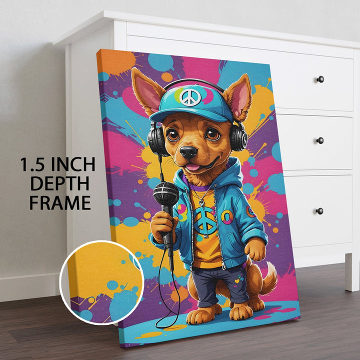 Rap Star Rover Wall Art Painting, HD Canvas Print, Framed, Ready to Hang. (POMWA275)