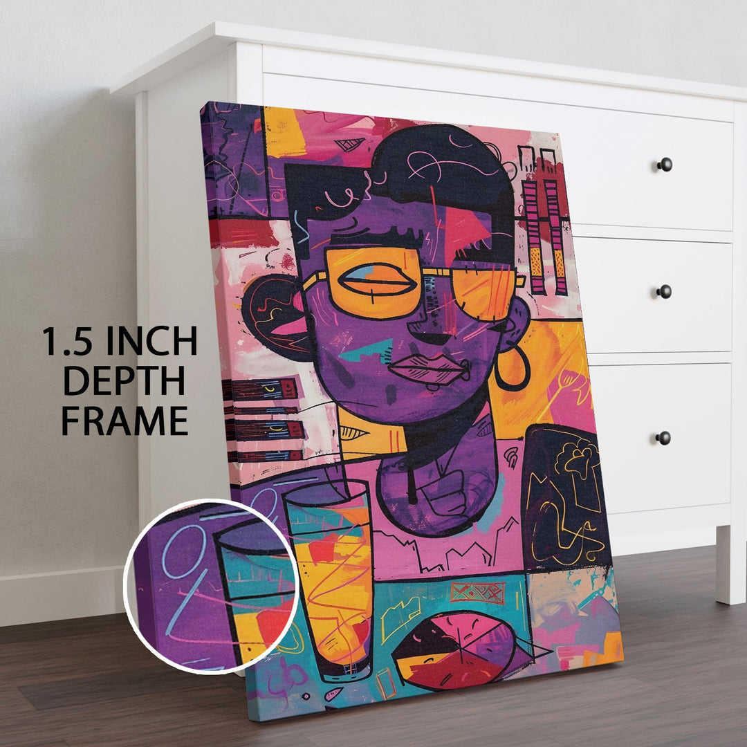 Abstract Persona Wall Art Painting, HD Canvas Print, Framed, Ready to Hang. (POMWA262)