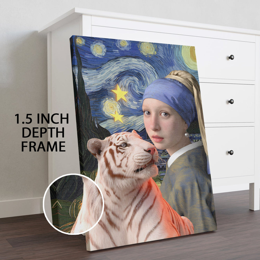 A Starry Bond Wall Art Painting, HD Canvas Print, Framed, Ready to Hang. (POMWA171)
