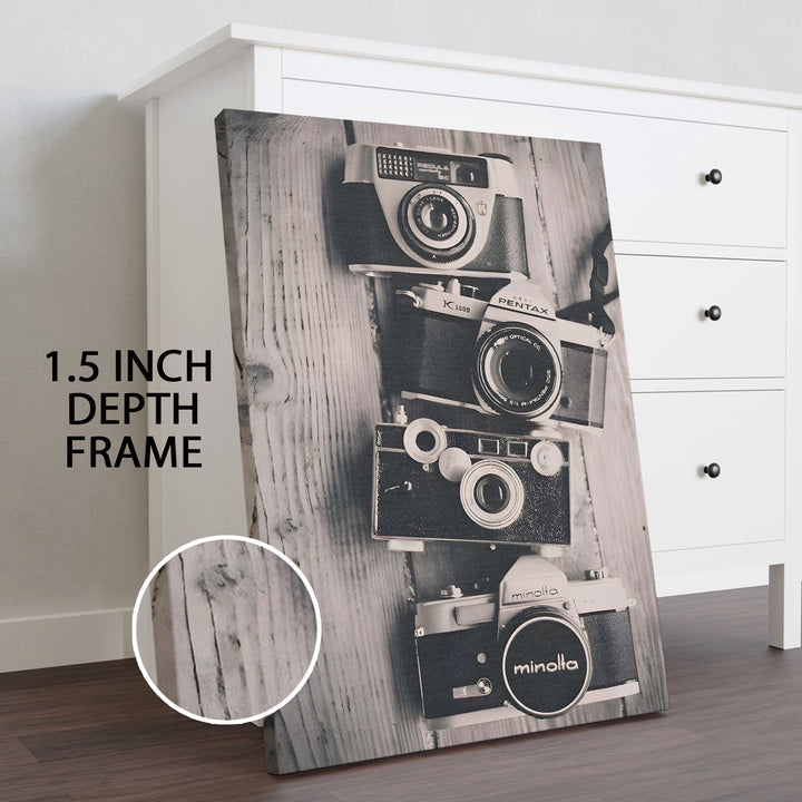 Shutter Nostalgia Wall Art Painting, HD Canvas Print, Framed, Ready to Hang. (POMWA314)