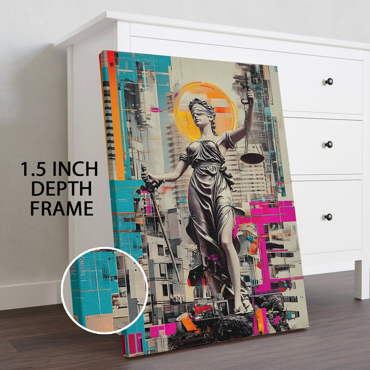 Neo Justicia Wall Art Painting, HD Canvas Print, Framed, Ready to Hang. (POMWA244)
