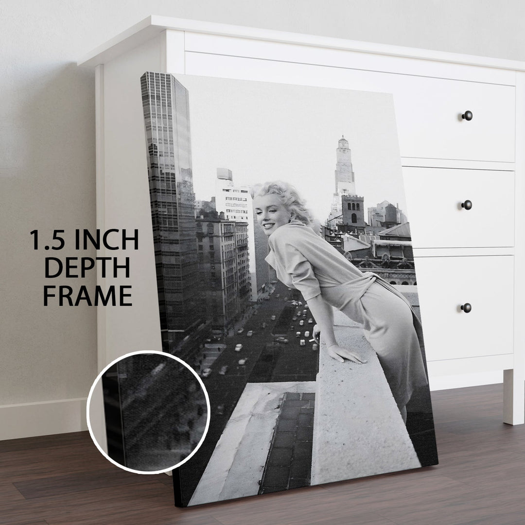 Marilyn's Cityscape Elegance Wall Art Painting, HD Canvas Print, Framed, Ready to Hang. (POMWA140)