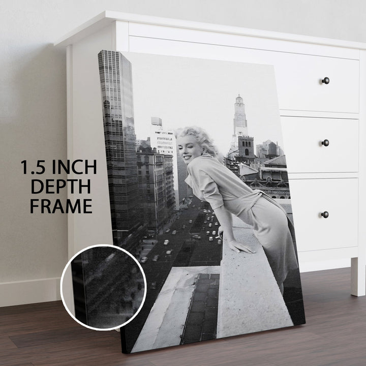 Marilyn's Cityscape Elegance Wall Art Painting, HD Canvas Print, Framed, Ready to Hang. (POMWA140)