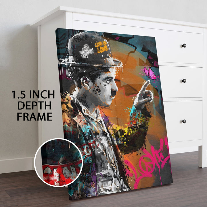 The Color of Chaplin Wall Art Painting, HD Canvas Print, Framed, Ready to Hang. (POMWA265)
