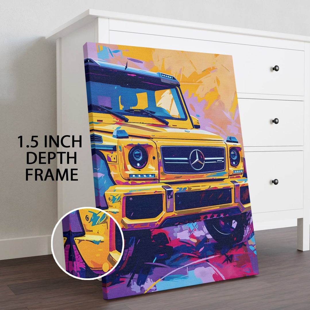 G-Wagon Pop Wall Art Painting, HD Canvas Print, Framed, Ready to Hang. (POMWA226)