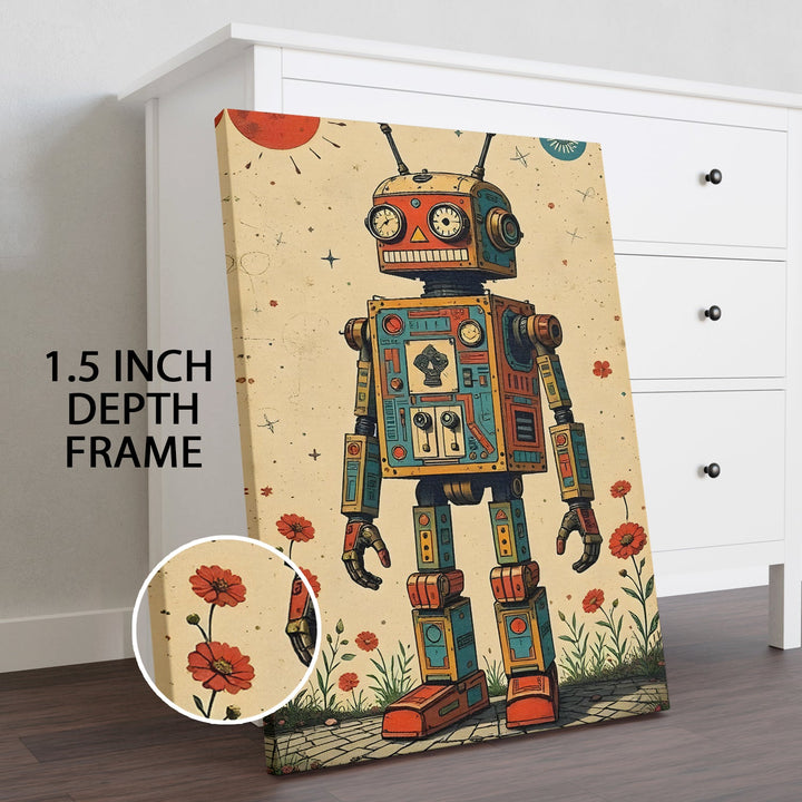 Nostalgic Android Wall Art Painting, HD Canvas Print, Framed, Ready to Hang. (POMWA310)
