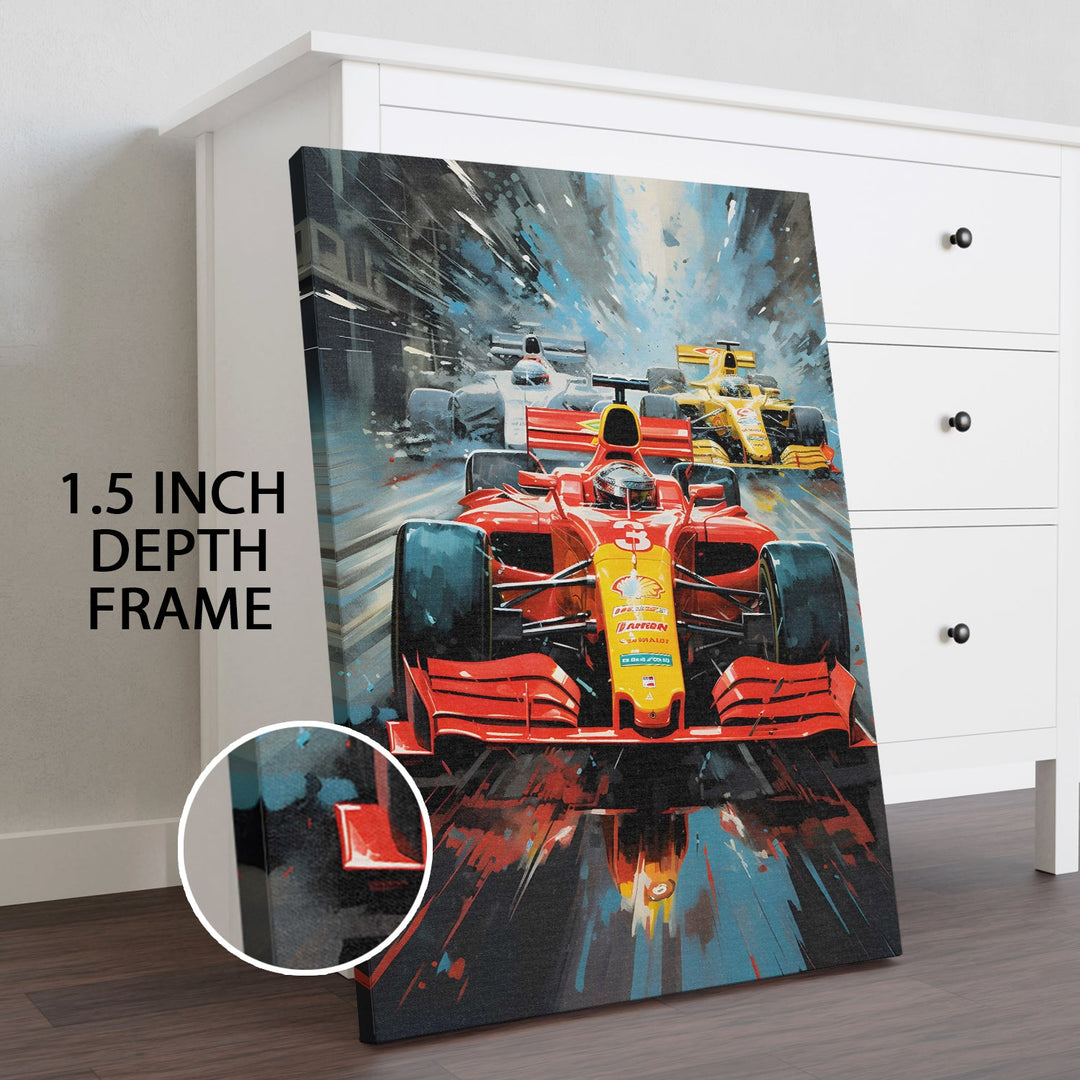 Race Day Glory Wall Art Painting, HD Canvas Print, Framed, Ready to Hang. (POMWA214)