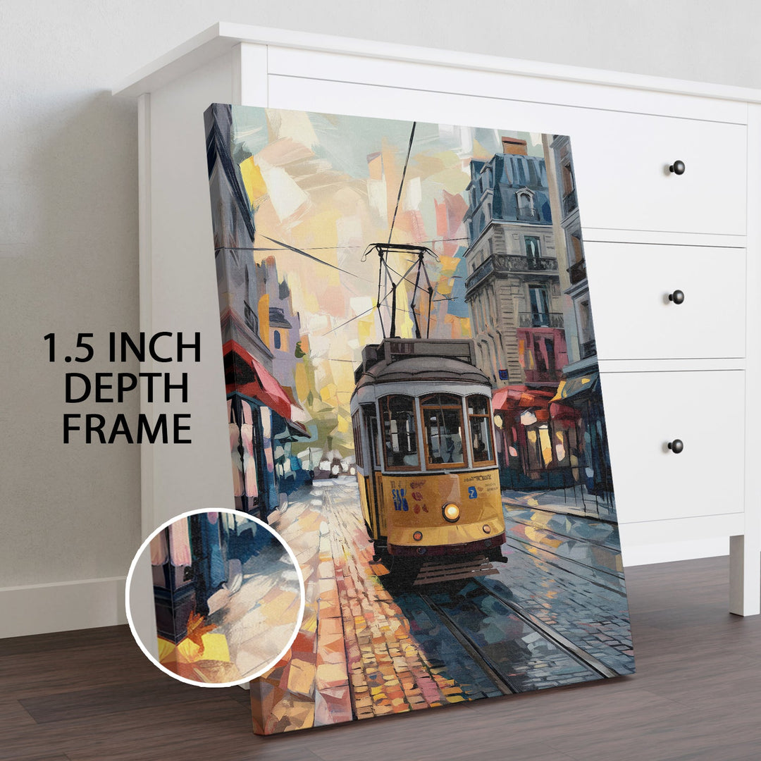 Parisian Pulse Wall Art Painting, HD Canvas Print, Framed, Ready to Hang. (POMWA184)