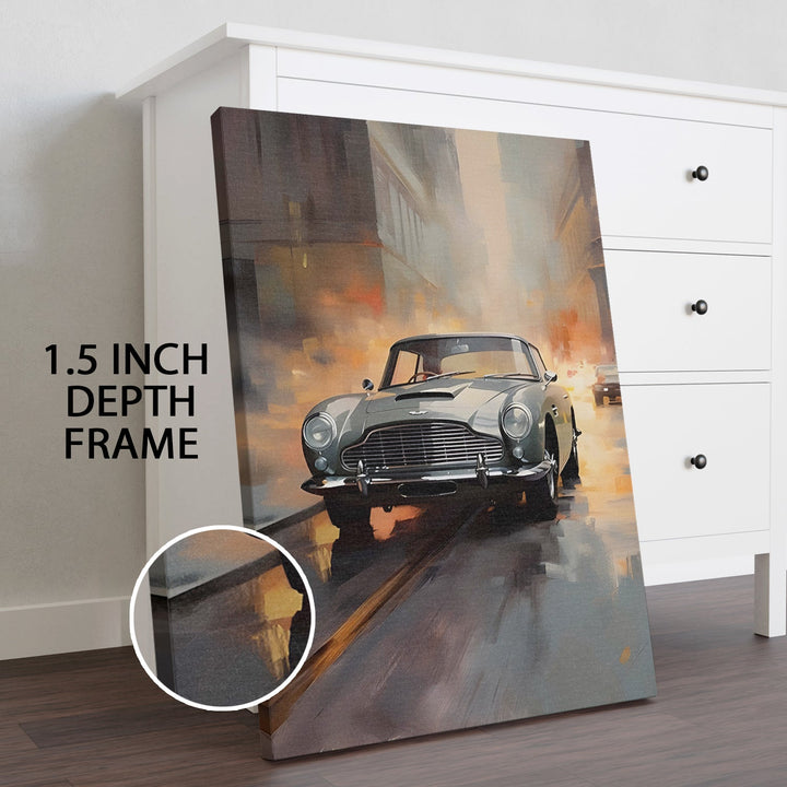 Silhouette of Speed Wall Painting, HD Canvas Print, Framed, Ready to Hang. (POMWA203)