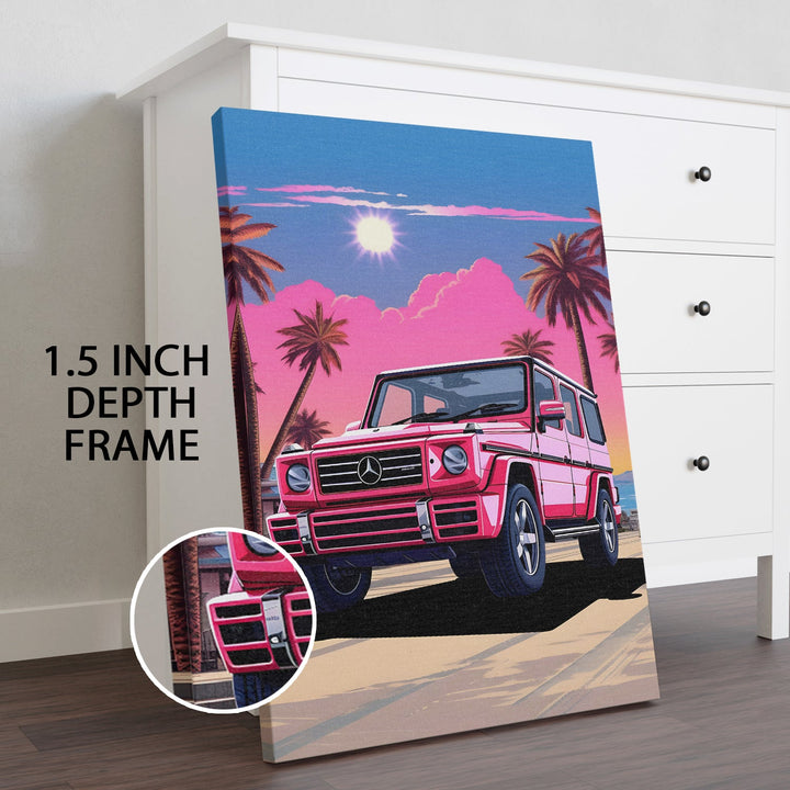 Neon Ride Wall Art Painting, HD Canvas Print, Framed, Ready to Hang. (POMWA228)