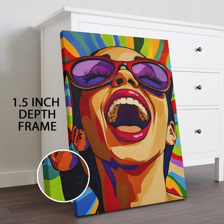 Unstoppable Joy Wall Art Painting, HD Canvas Print, Framed, Ready to Hang. (POMWA233)