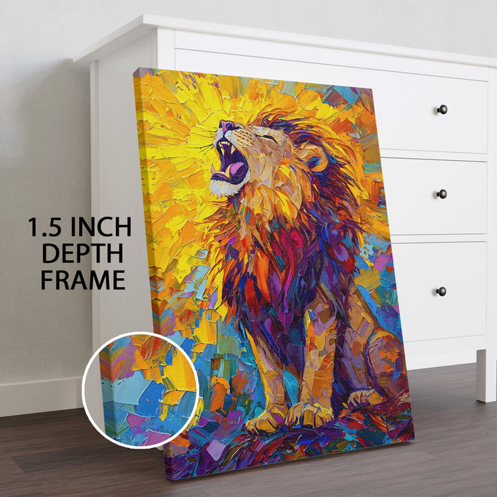 Solar King Wall Art Painting, HD Canvas Print, Framed, Ready to Hang. (ABMWA122)