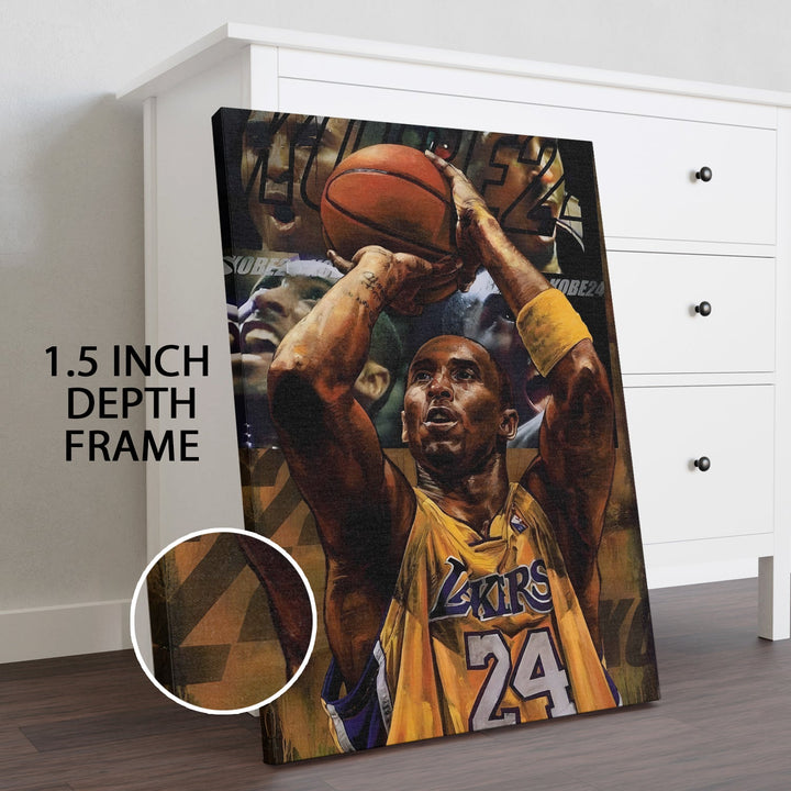 The Mamba Legacy Wall Art Painting, HD Canvas Print, Framed, Ready to Hang. (POMWA287)