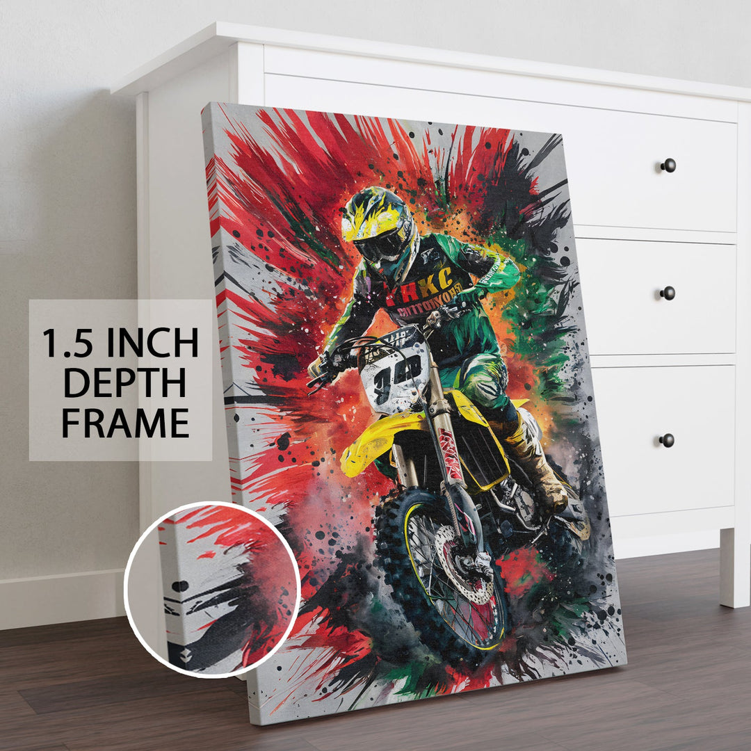 Speed Burst Wall Art Painting, HD Canvas Print, Framed, Ready to Hang. (GRFWA81)