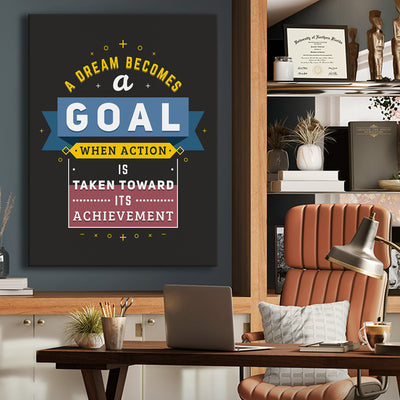 Framed Motivational Canvas Posters With Inspiring Quotes Large Size.