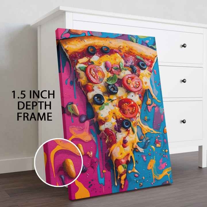 Color Crust Chaos Wall Art Painting, HD Canvas Print, Framed, Ready to Hang. (POMWA268)