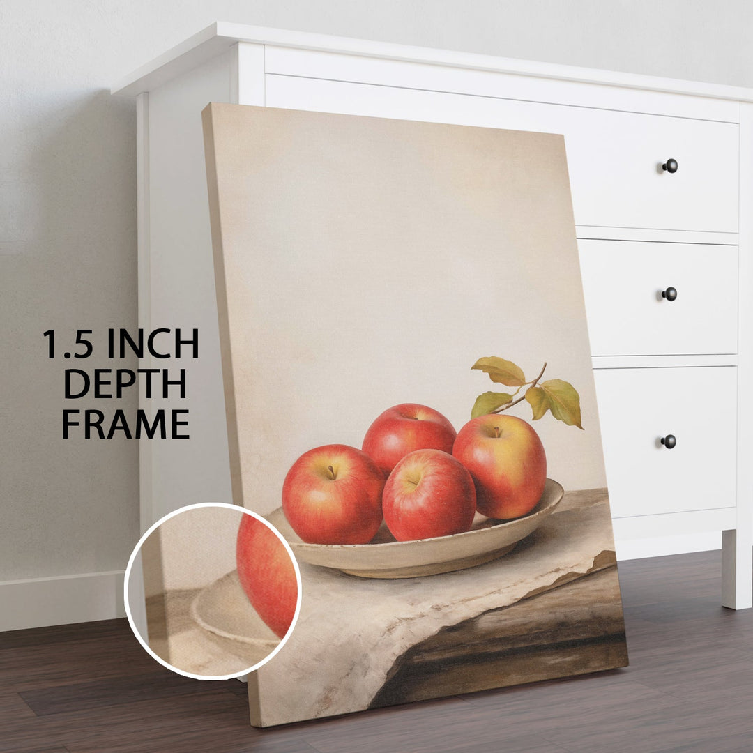 Classic Fruit Bowl Still Life Wall Art, HD Canvas Print, Framed, Ready to Hang. (POMWA349)
