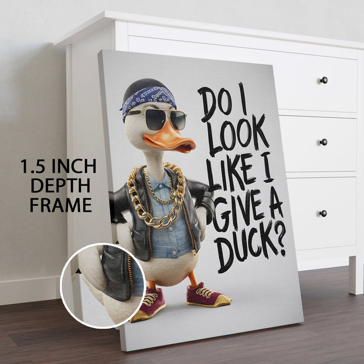 The Savage Quack Wall Art Painting, HD Canvas Print, Framed, Ready to Hang. (POMWA186)