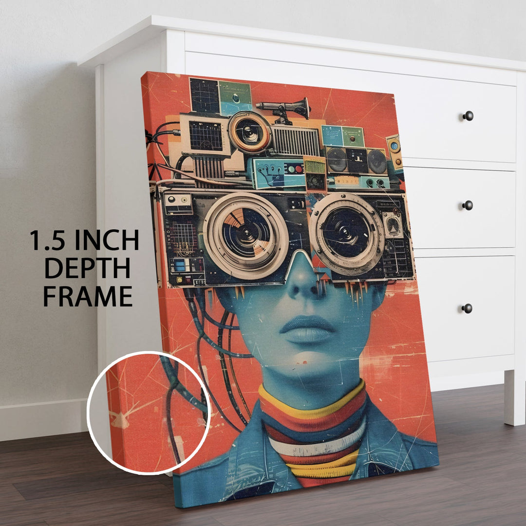 Visionary Circuit Wall Art Painting, HD Canvas Print, Framed, Ready to Hang. (POMWA235)