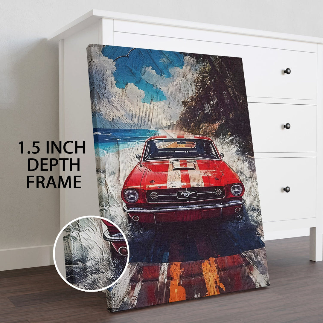 Coastal Muscle Wall Painting, HD Canvas Print, Framed, Ready to Hang. (POMWA205)