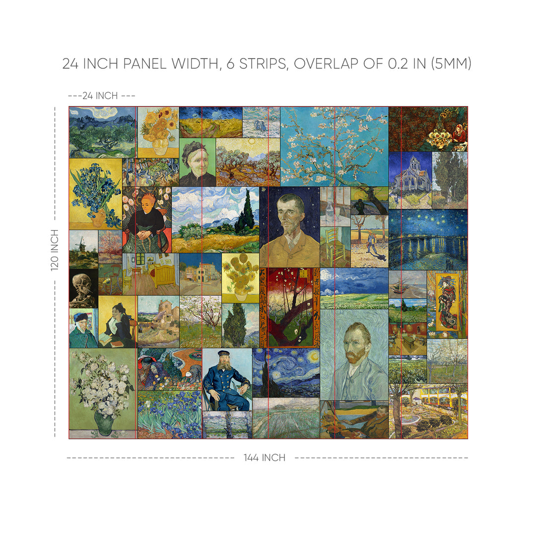 The Van Gogh Collage – Masterpieces Wall Mural (PATCH005)